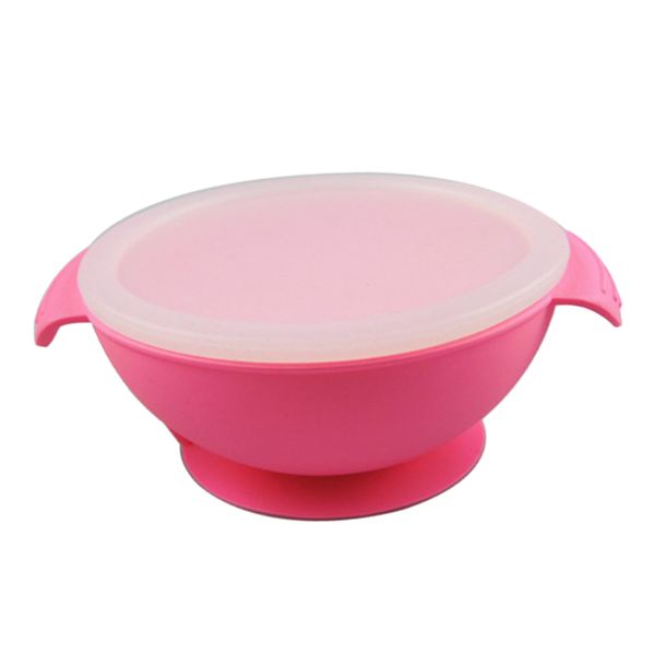 

1pack suction cup bowls solid color nonslip spill proof baby feeding bowls training utensils for baby , infant, toddler(pink/blue/green