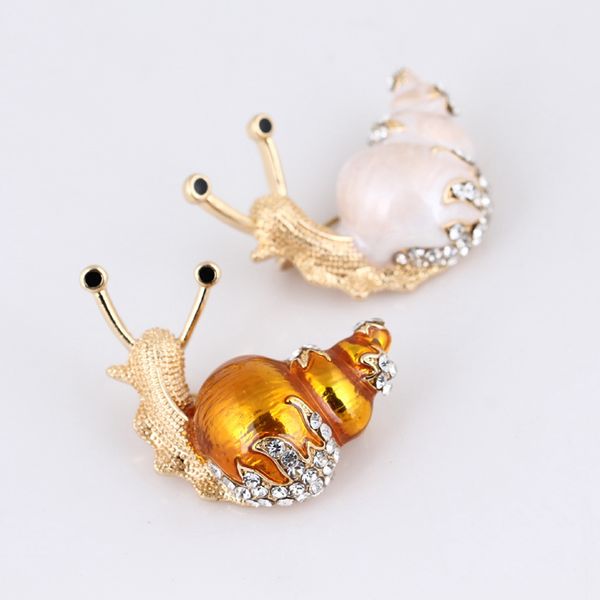Snail Brooch Animals Pins Enamel Cute Animal Brooches Girl Women Gift Scarf Hat Cap Dress Clothing Accessories Jewelry