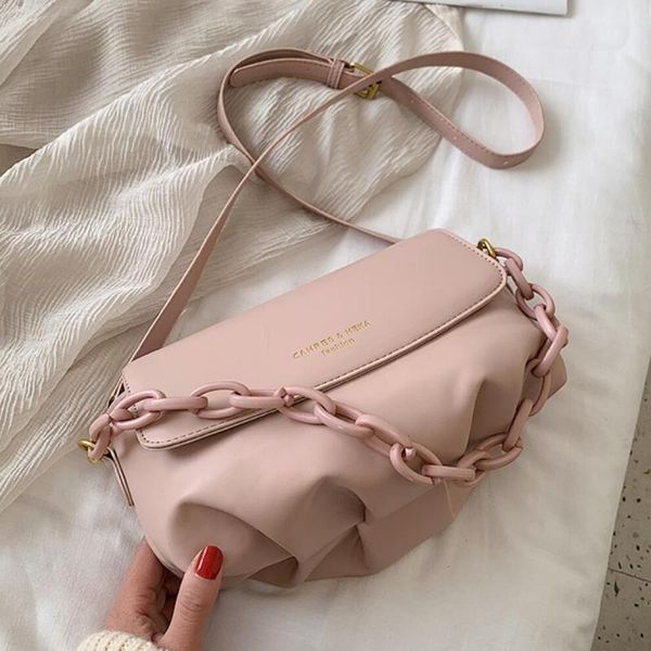 

thick chain design pu leather shoulder bags for women 2020 female small messenger bag lady mini cross body handbags