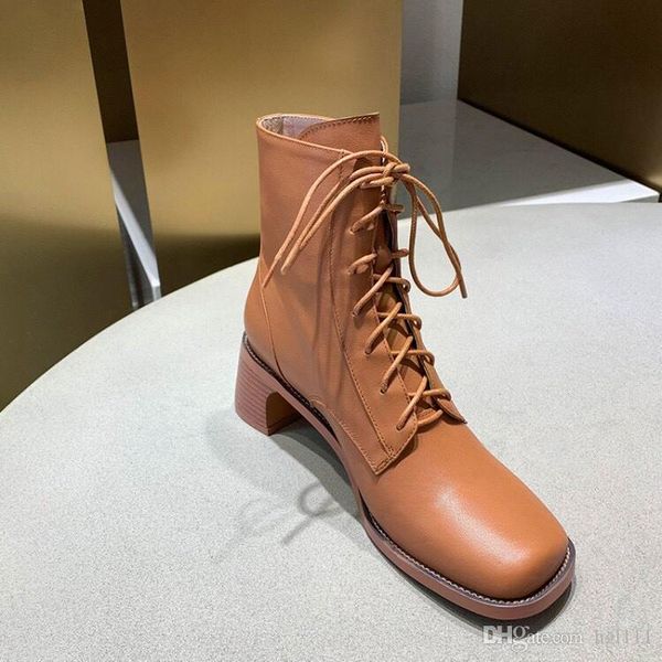 

european station fashion casual thick-soled strap martin boots autumn and winter new leather wild personality in the tube women's boots