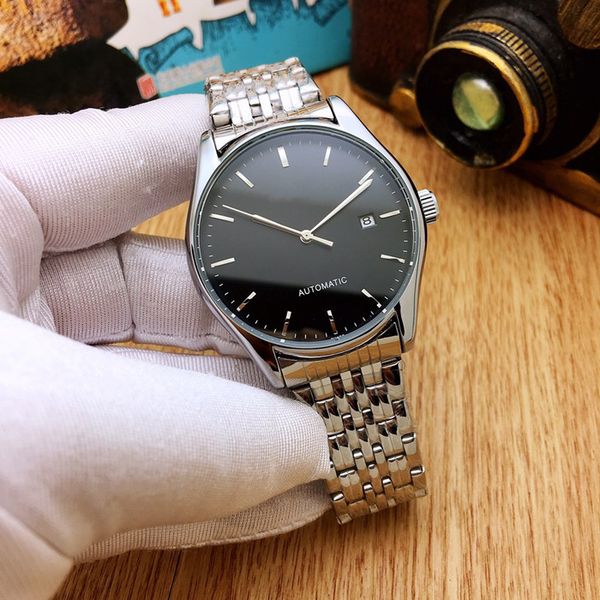 

2020 new arrivals rose gold silver stainless steel master automatic mechanical mens designer watches fashion watches wristwatches, Slivery;brown