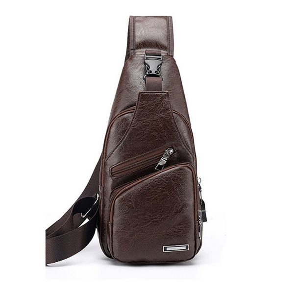 

adisputent men's pack charging headphone hole waterproof business multi-pocket bag fashion young pack