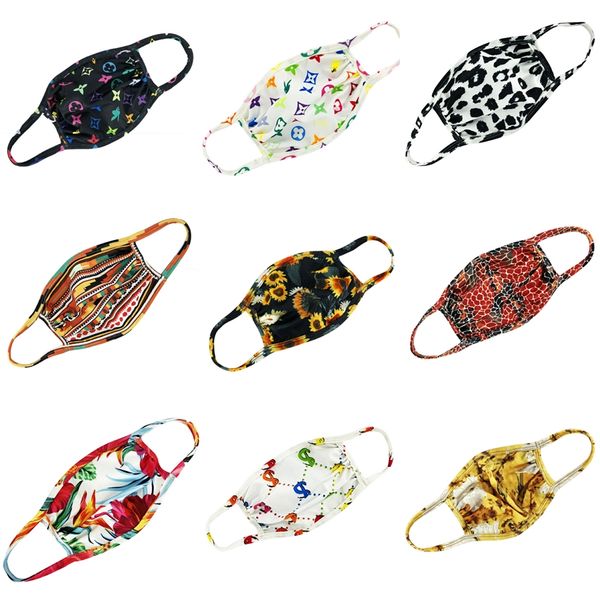 

ready to ship selling durable soft cotton face mask with valveface mask cotton designer printed mask #170, Black