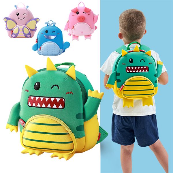 

2019 new happy dinosaur boys school bags waterproof kindergarten child kids backpacks girls schoolbag plecak szkolny