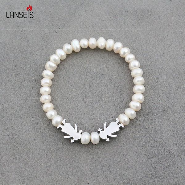 

happy girl & boy bracelet white pearl 2 color weeding gift , 1pcs pearls for jewelry making diy fashion bracelet for women, Black