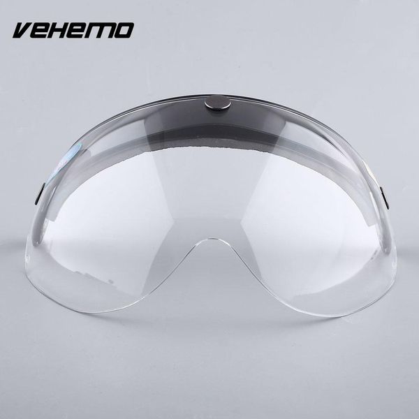 

universal pilot-style motorcycle helmet 3-snap visor shield flip up clear