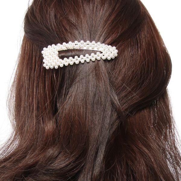 

2020 fashion pearls hair clips for women girls sweet headwear hair pins hairpin barrette headband hair accessorie jewelry, Black;brown