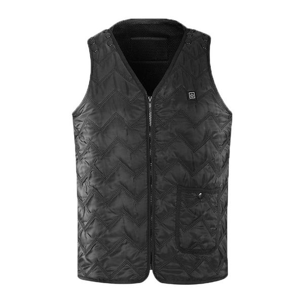 

thermostatic heated electric vest men and women heating vest usb heating charging warm body electric outdoor accessories, Blue;black