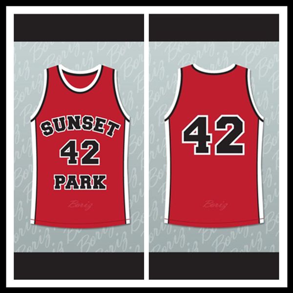 

Player 42 Sunset Park Basketball Jersey Stitch Sewn Family men jersey woman jersey good