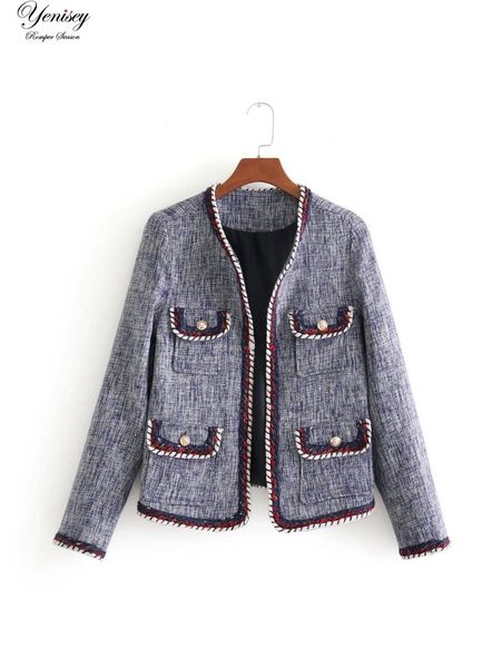 

bb70-8039 fashion wind small fragrant coat, Black;brown