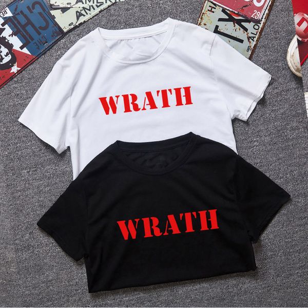 

limited wrath natural selection logo design men black t-shirt size xs-xxl, White;black
