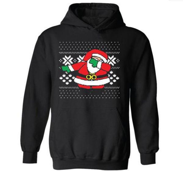 

смешные санта tops толстовка с капюшоном гадкого рождества кофты с длинным рукавом толстовки осень зима размер s 3xl, Black