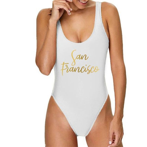 

gold print one piece swimsuit women swimwear plus size bathing suit monokini beach wear badpak maillot de bain swim suit black, White;black