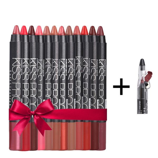 

12pcs matte lips pigment colorful lipstick long lasting matte lipstick pencil makeup pencil cosmetics 5ygr