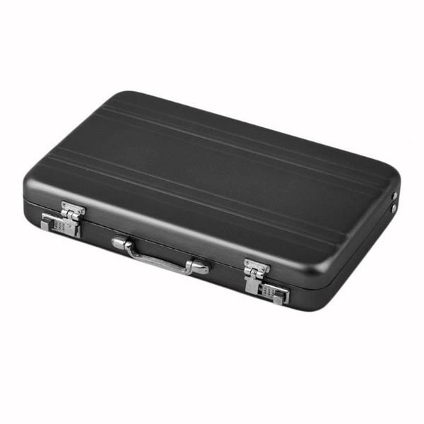 

durable arrival mini briefcase business card case id holders password aluminium holder 96 x 82 x 16mm drop shipping