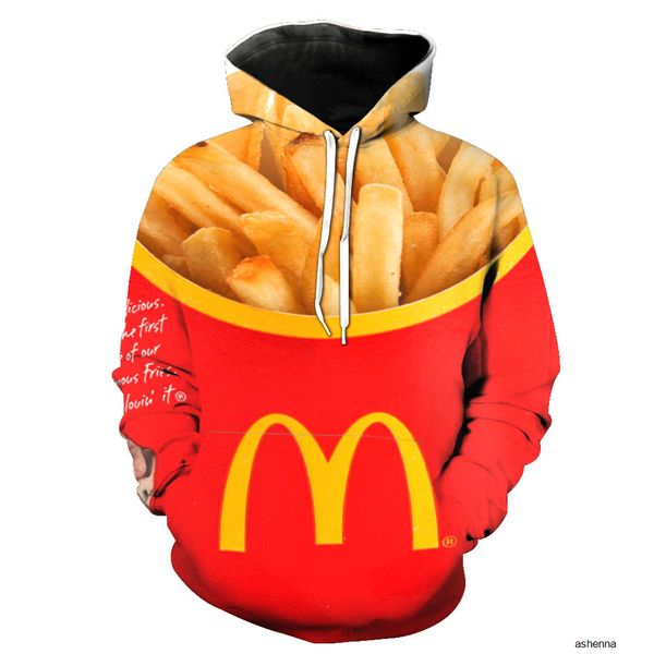 

mens designer hoodie snacks 3d digital printing lian hat sweater ,zgmx, Black