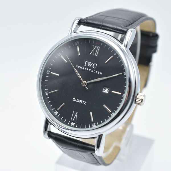 

selling 42mm men chronograph luxury brand military leather quartz watch Military calendar watch men dress watch high quality Montre Homme