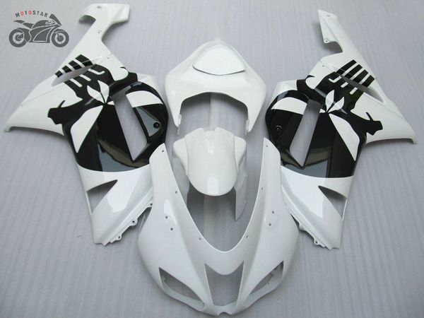 Creat seus próprios kits chinês carenagem para a Kawasaki Ninja 2007 2008 ZX6R 07 08 ZX 6R ZX636 branco motocicleta preta carenagens ABS set