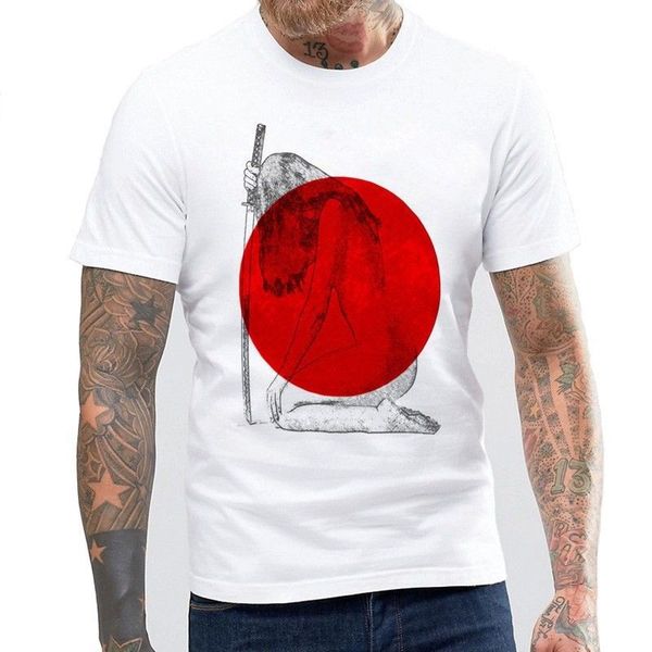 

japanese samurai cartoons t shirts men summer cartoon designed print t-shirt, White;black