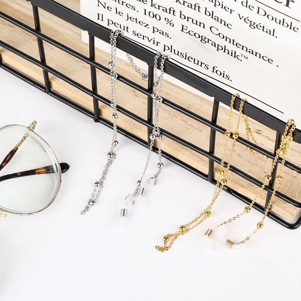 

fashion chic womens gold silver eyeglass chains sunglasses reading beaded glasses chain eyewears cord holder neck strap rope