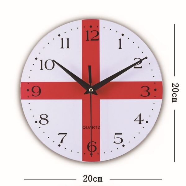 

needle quartz wall hanging clock creative wall clocks world cup flag wood clock mute sports living room home decor