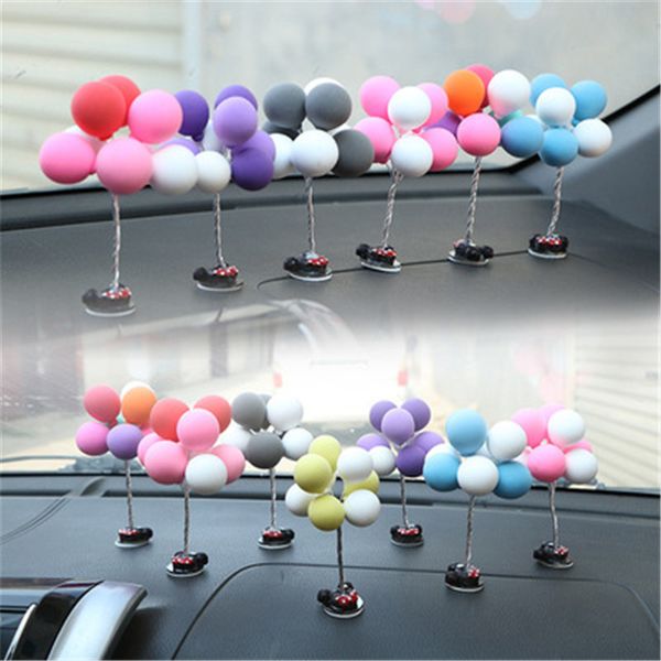 

6pcs car ornaments light soil colorful balloon car interior decoration accessories
