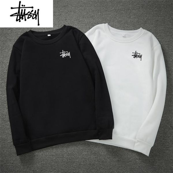 

g2 stussy autumn 2020 new pullover men's pony logo sweater brand sweater slim sweater pullover g2 stussy, Black