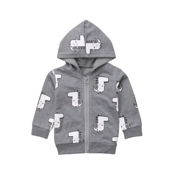 

2018 новый бренд хлопок мультфильм с длинным рукавом милый новорожденный мальчик девочки zip толстовка осень весна пот куртка с капюшоном па, Black