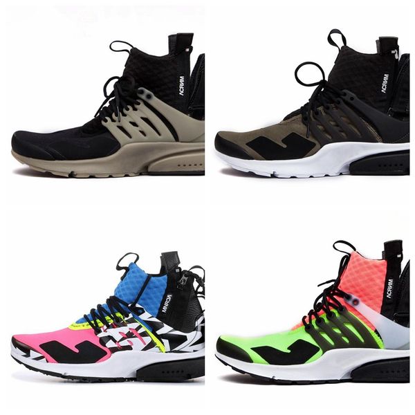 

2019 presto 2.0 mid acronym x racer men women running shoes darts street designer shoes camouflage graffiti casual trainers cheap