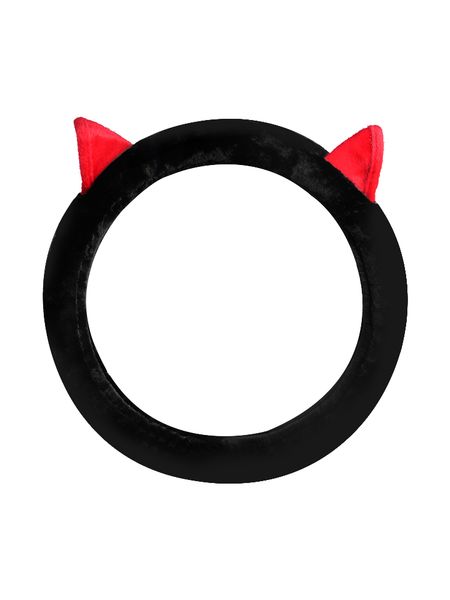

cartoon cute winter steering wheel cover plush universal women's fashion net red wool non-slip car handle cover for 38cm