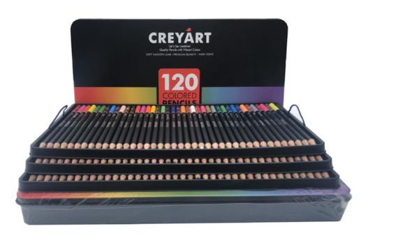 

prismacolor wood colored pencils 72/120 carton iron box professional drawing pencils sketch art for school supplies