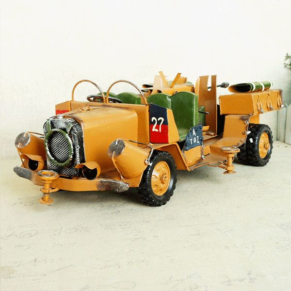 

plus jungle chariot model with seats handmade figurines for home decoration kids toys metal car ornament decoration crafts