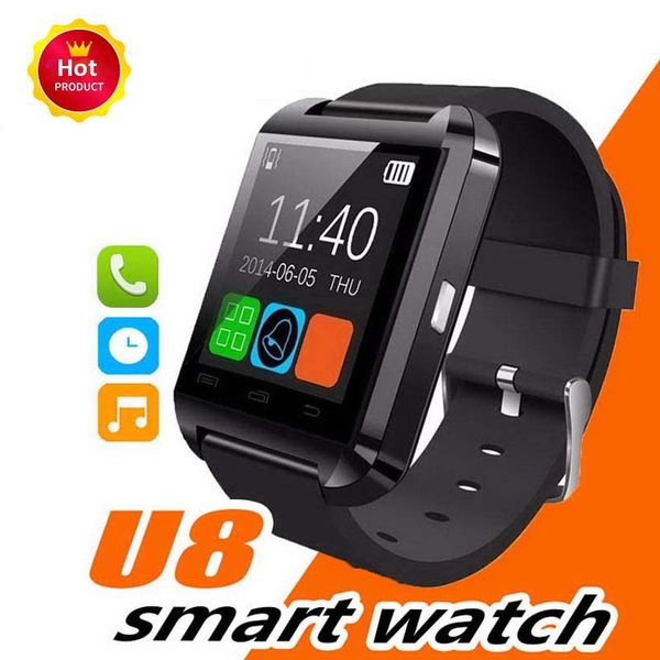 

Bluetooth Smart Watch WristWatch U8 UWatch унисекс для Samsung Xiaomi Huawei S4 Note 2 Note 3 HTC LG Android смартфоны 2019 Нов