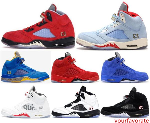 

2019 new trophy room x 5s ice blue jsp red men basketball shoes 5 ice blue jsp sports designer jumpman sneakers