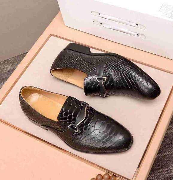 

оригинальная коробка] роскошный новый луиза мужские оксфорды натуральная кожа скольжения на свадьбу бизнес платье размер обуви 38-45, Black