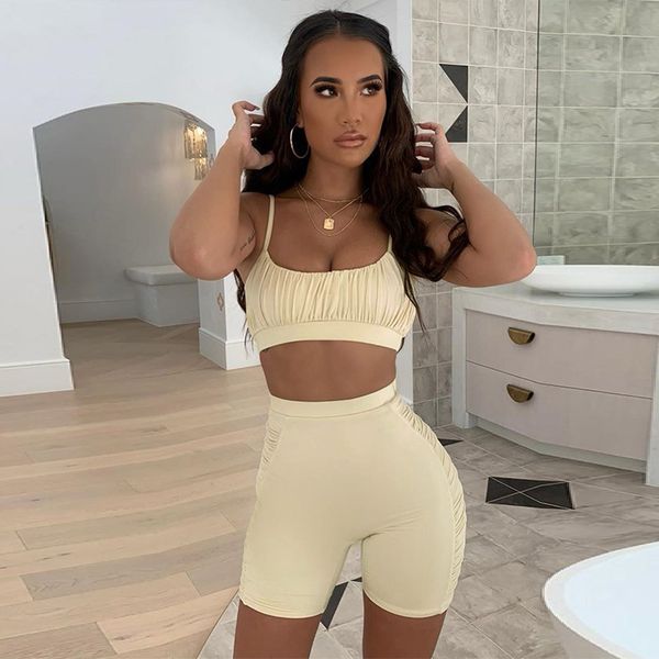 

zkyzwx sporty 2 piece set women tracksuit summer clother matching sets crop and biker shorts sweat suits club outfits, White