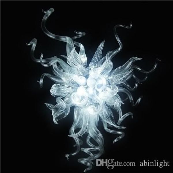 

milk white blown murano glass chandelier art deco crystal led chandelier customized lighting fixture