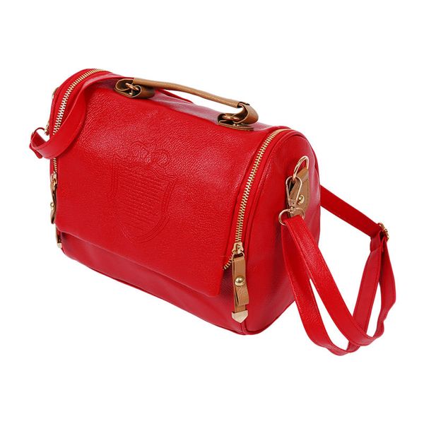 

fashion women handbag vintage stamping shield camera satchel shouder bags red