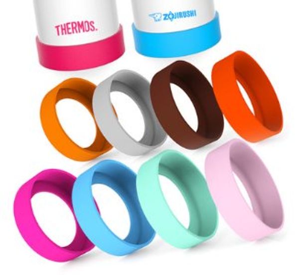 

silicone sleeve cover for water bottle cups bottom protection 6.5-7cm multi-colors mats silicone cover for mugs a02
