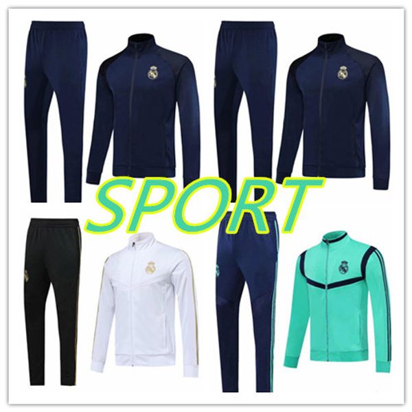

2019/20 real madrid tracksuit soccer jacket full zipper tracksuit 2019 2020 real madrid maillot de foot isco survÃªtement chandal, Black