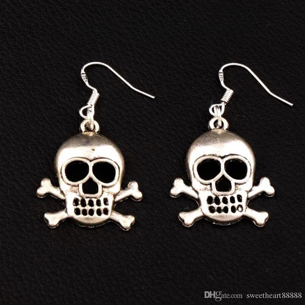 

halloween череп серьги 925 silver fish ear hook 30pairs много antique silver люстра e982 43.4x22.5mm