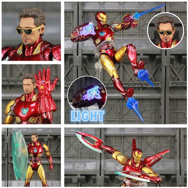 2019 Marvel 2019 Avengers 4 Endgame Iron Man Mk85 6 Repainted Custom Action Figure Ironman Mark 85 Kos Shf Shfiguarts Legends Doll From Redbull12