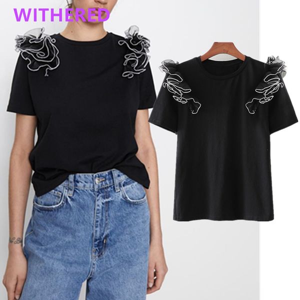 

davedi new england high street gazue пэчворк каскадные летние футболки женщины harajuku футболка camisetas verano mujer 2020 топы, White