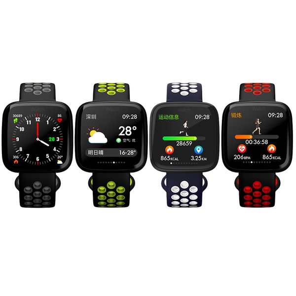 Bandas F15 inteligente pulseira relógio de oxigênio no sangue arterial Pressão Heart Rate Monitor inteligente de pulso IP68 de Fitness Tracker para IOS iPhone Android