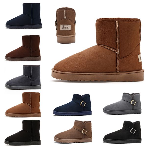 

2020 new winter new australia classic warm womens snow boots a+++ quality women men boots fashion discount ankle boot shoes size 36-45, Black