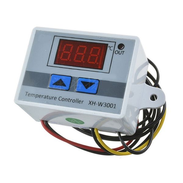 

w3001 digital control temperature microcomputer thermostat switch thermometer new thermoregulator 12/24/220v, Black;white