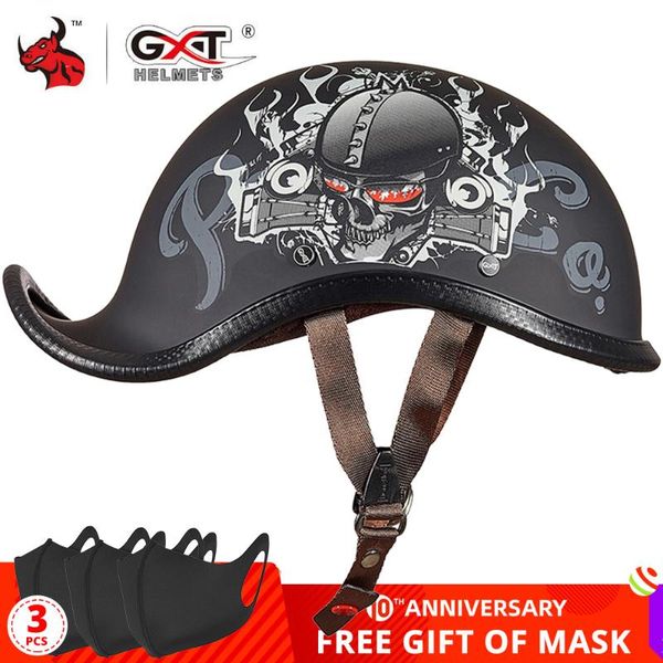 

gxt motorcycle helmet vintage retro scooter half helmet casco moto moto capacete motorbike riding m-2xl