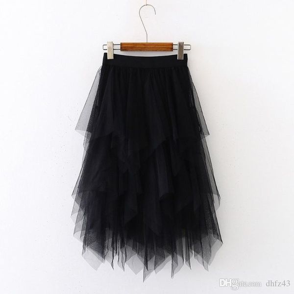 

женщины юбка высокое качество высокая талия леди плиссированные короткие юбки взрослые пачки танцы tobillo vestidos mujer 2020 лето #t1g, Black