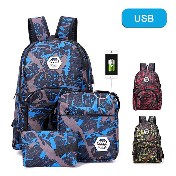 

outdoor bags camouflage travel backpack computer bags oxford brake chain middle school student bag many colors in stock