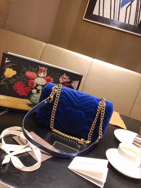 

2018 women shoulder bag velvet bag designer handbag women velour bag